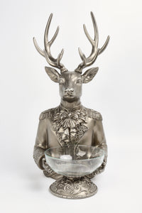 Deer W/ Glass Bowl