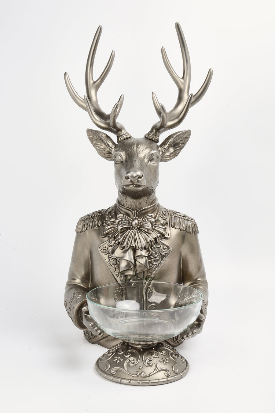 Deer W/ Glass Bowl
