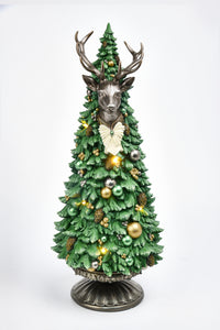 Deer Head Xmas Tree W/ Led