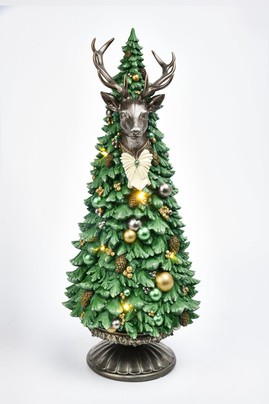 Deer Head Xmas Tree W/ Led
