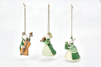 3 Asst., Mouse W/ Cello/ Violin/ Gift Ornaments