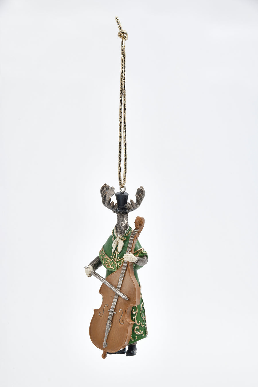 Gentleman Moose W/ Cello Ornament