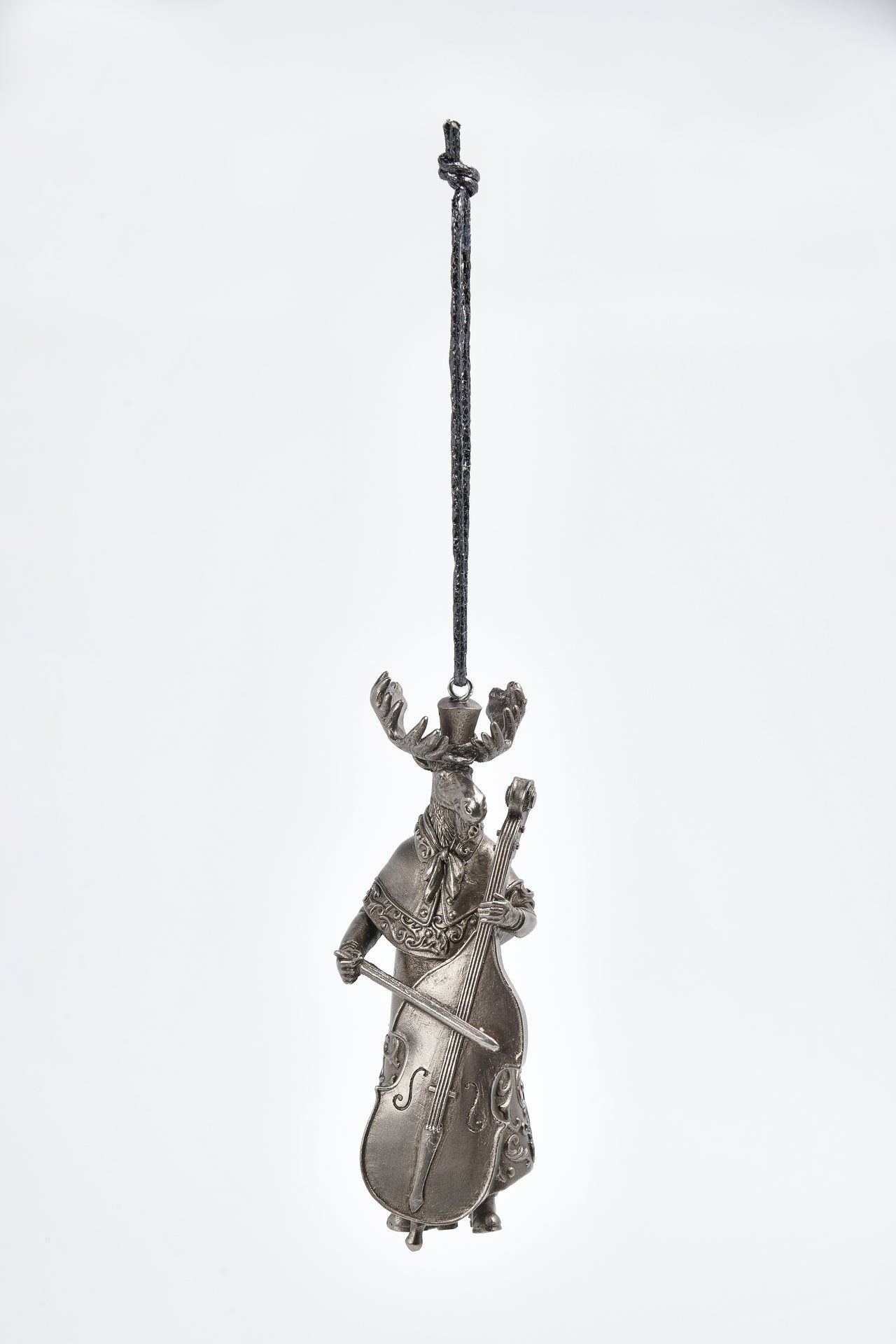 Gentleman Moose W/ Cello Ornament