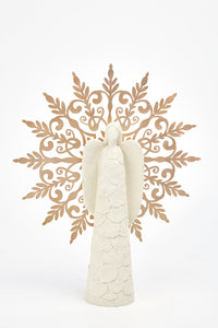 Angel W/ Metal Snowflake