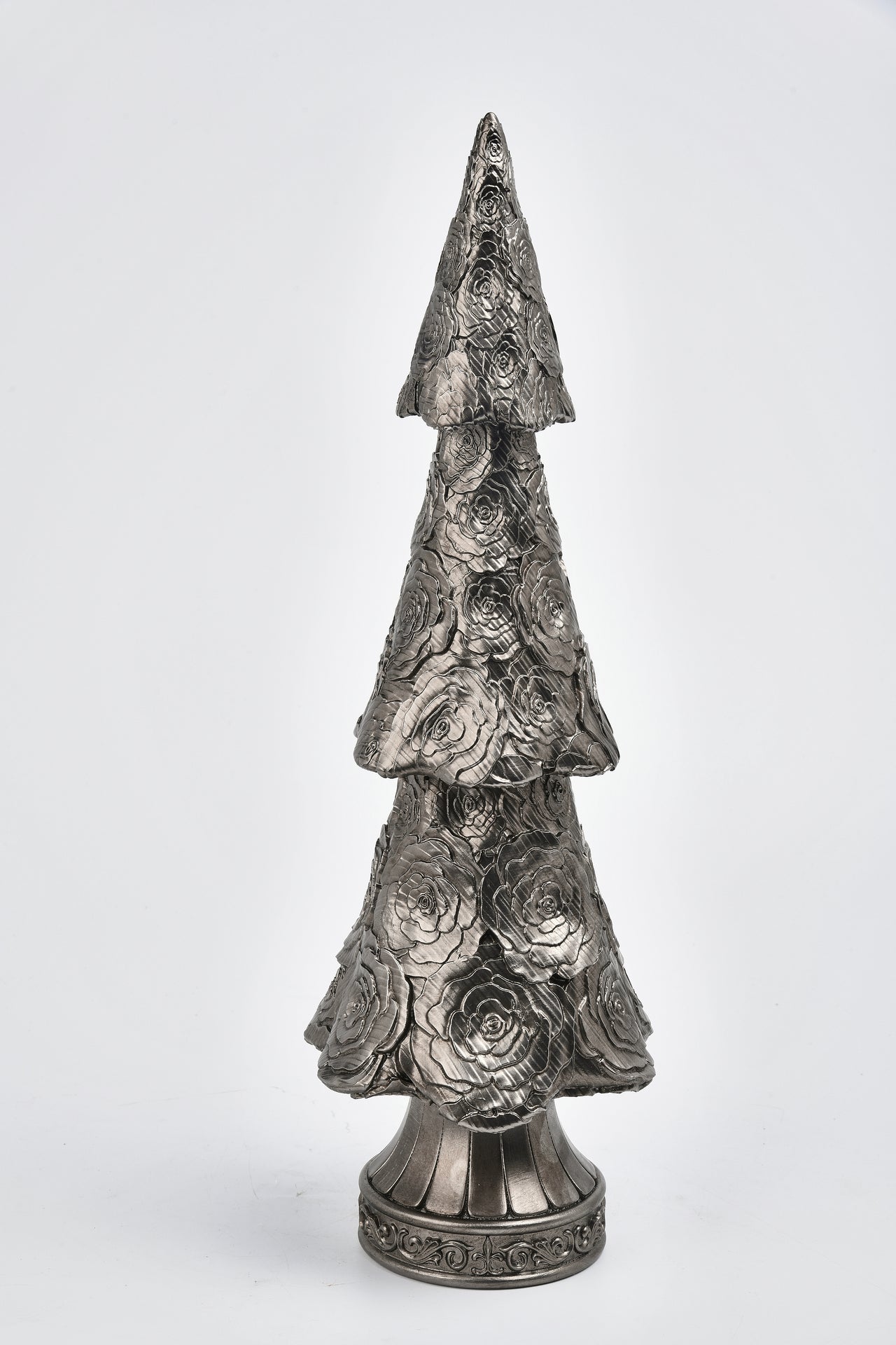 Lg. Rose Xmas, Pewter