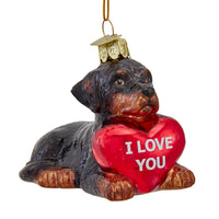 Noble Gems™ Glass Rottweiler With 