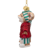 Noble Gems™ Glass Sleepy Mouse Ornament