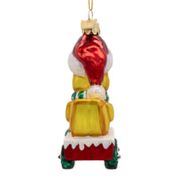 Noble Gems™ Glass Duck With Santa Hat Ornament