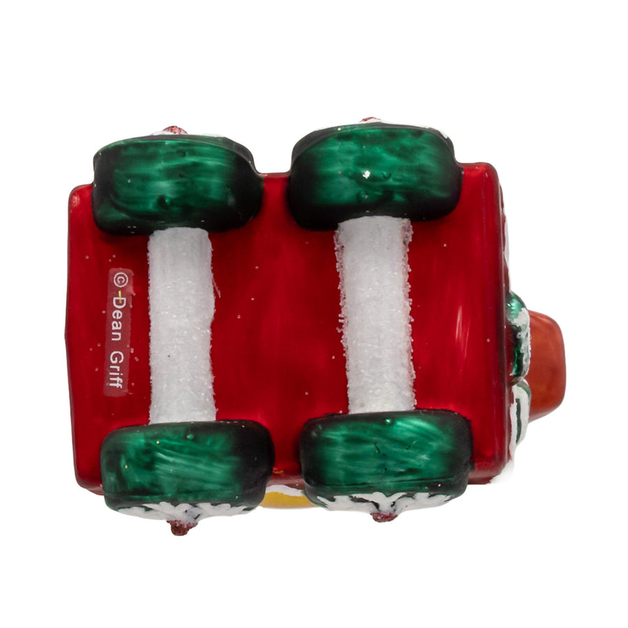Noble Gems™ Glass Duck With Santa Hat Ornament