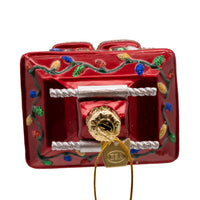 Noble Gems™ Glass Ski Gondola With Santa Ornament