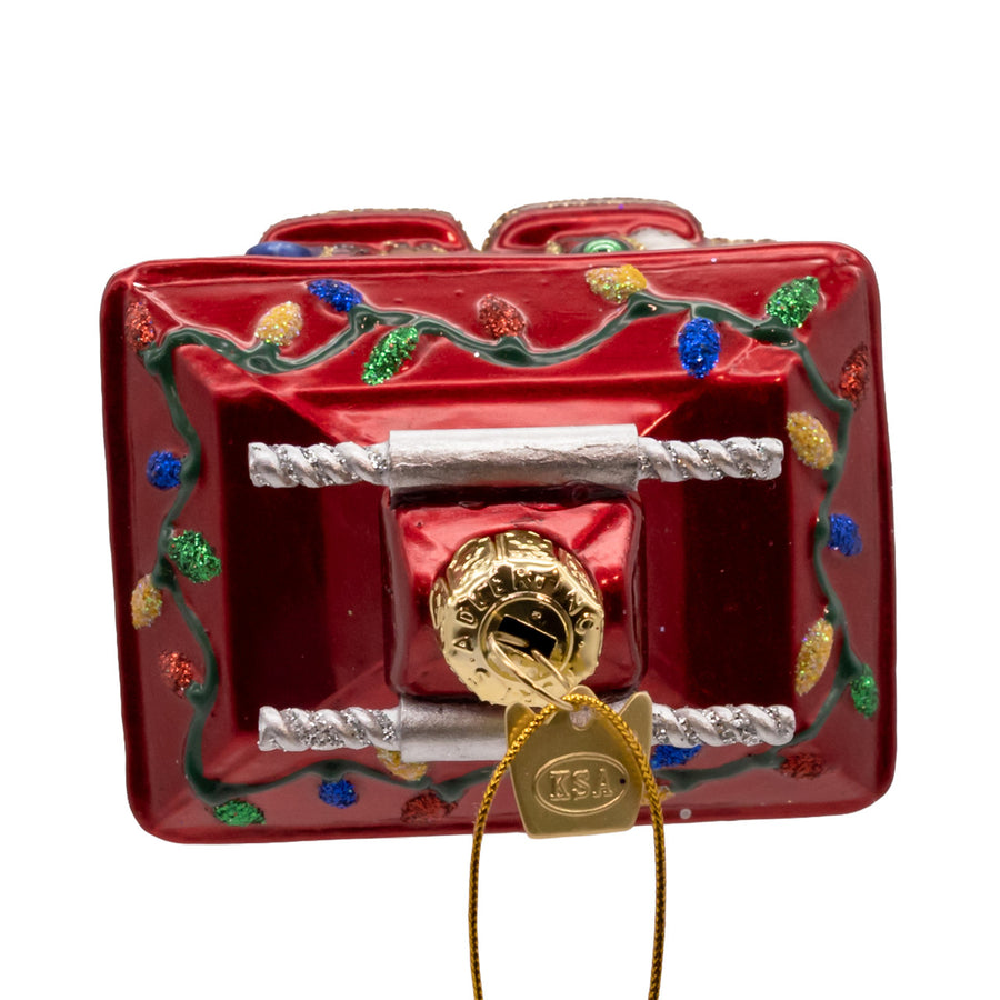Noble Gems™ Glass Ski Gondola With Santa Ornament