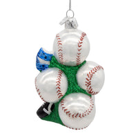 Noble Gems™ Glass Baseball With Shoes Ornament