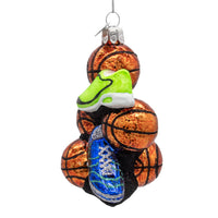 Noble Gems™ Glass Basketball With Shoes Ornament