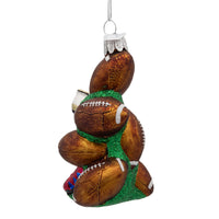 Noble Gems™ Glass Football With Shoes Ornament