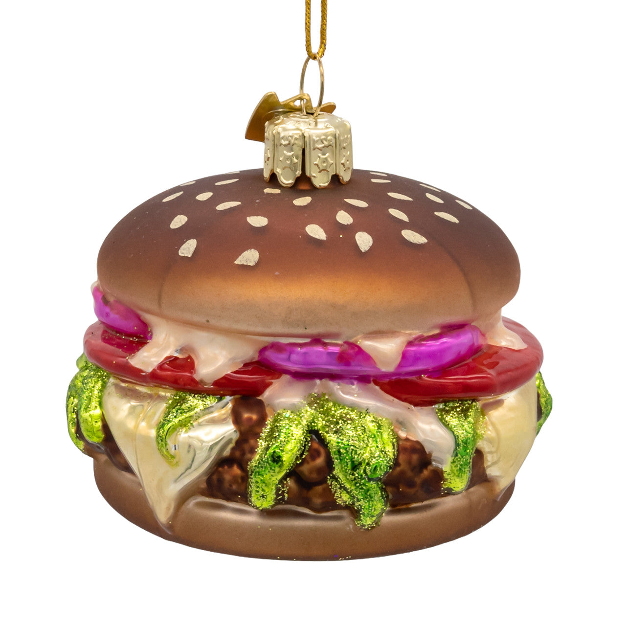 Noble Gems™ Glass Burger Ornament
