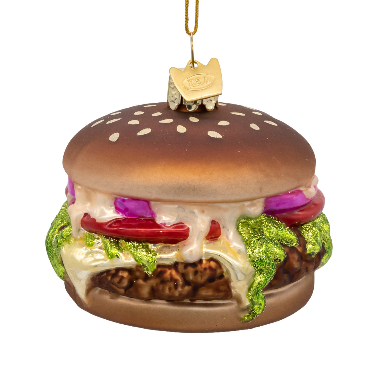 Noble Gems™ Glass Burger Ornament
