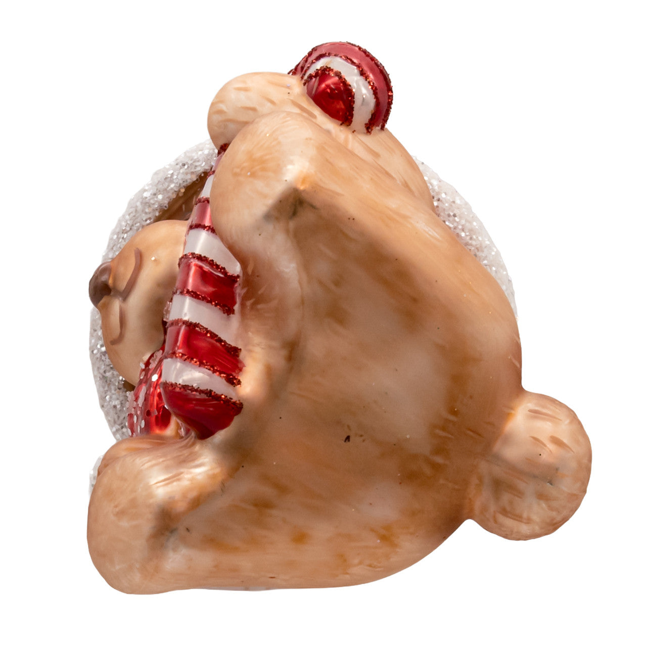 Noble Gems™ Glass Teddy Bear With Santa Hat Ornament