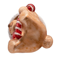 Noble Gems™ Glass Teddy Bear With Santa Hat Ornament