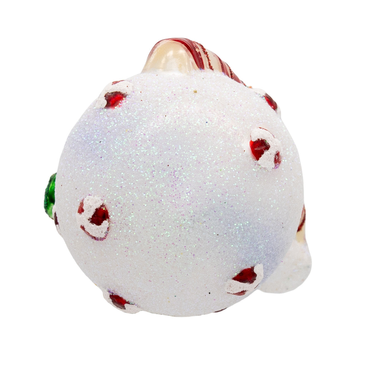 Noble Gems™ Glass Snowman With Candy Cane Ornament