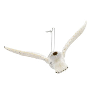 Noble Gems™ Glass Flying Snowy Owl Ornament