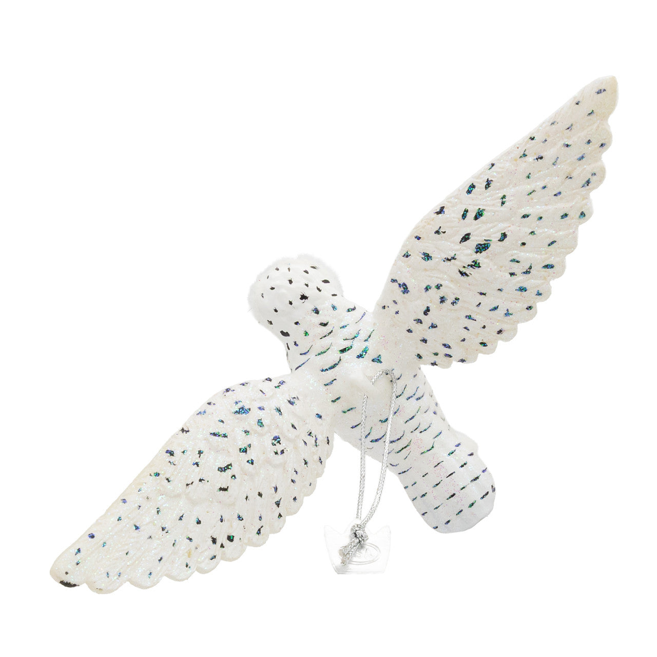 Noble Gems™ Glass Flying Snowy Owl Ornament