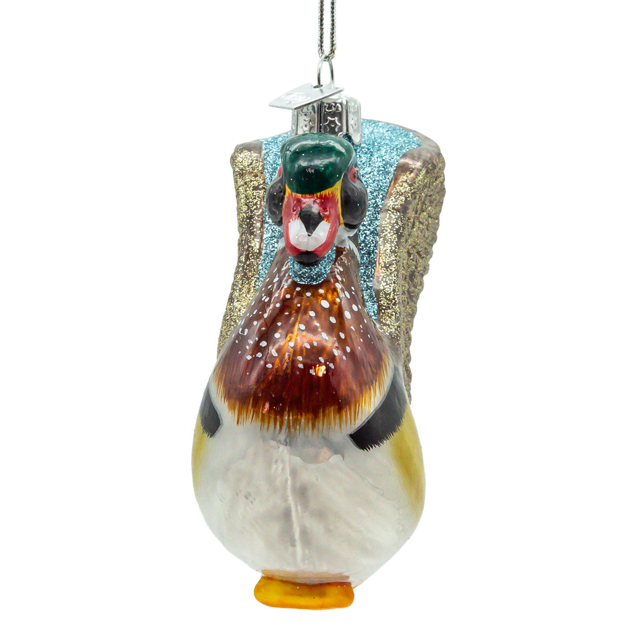 Noble Gems™ Glass Wood Duck Ornament
