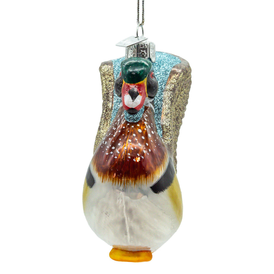 Noble Gems™ Glass Wood Duck Ornament