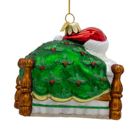 Noble Gems™ Glass Sleeping Santa Ornament