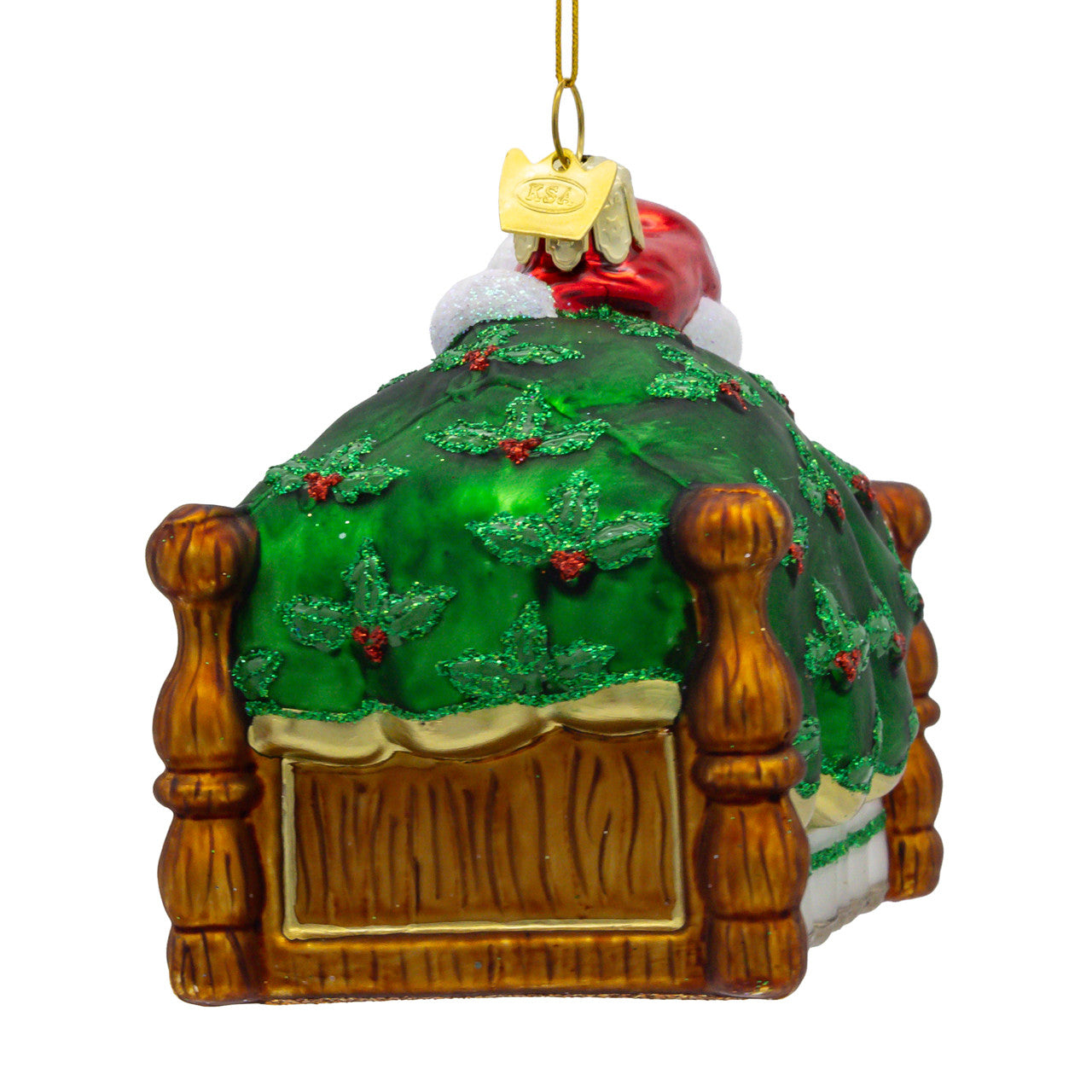 Noble Gems™ Glass Sleeping Santa Ornament