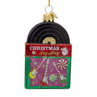 Noble Gems™ Glass Christmas Record Ornament