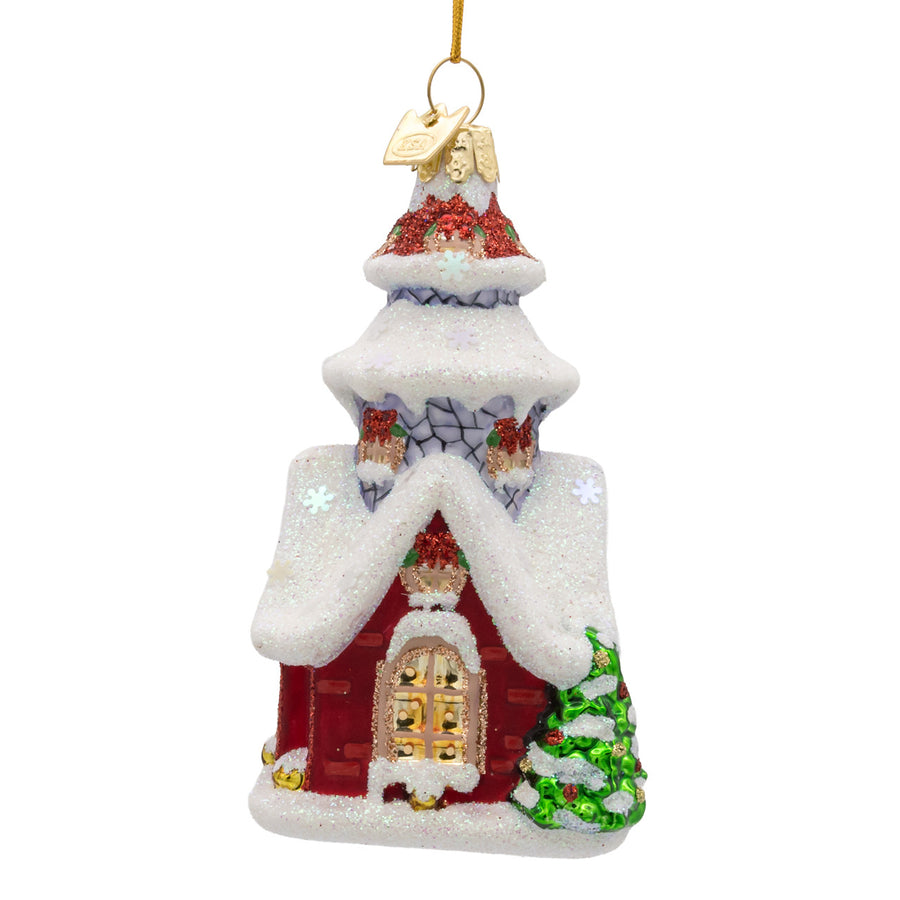 Noble Gems™ Glass Christmas House Ornament