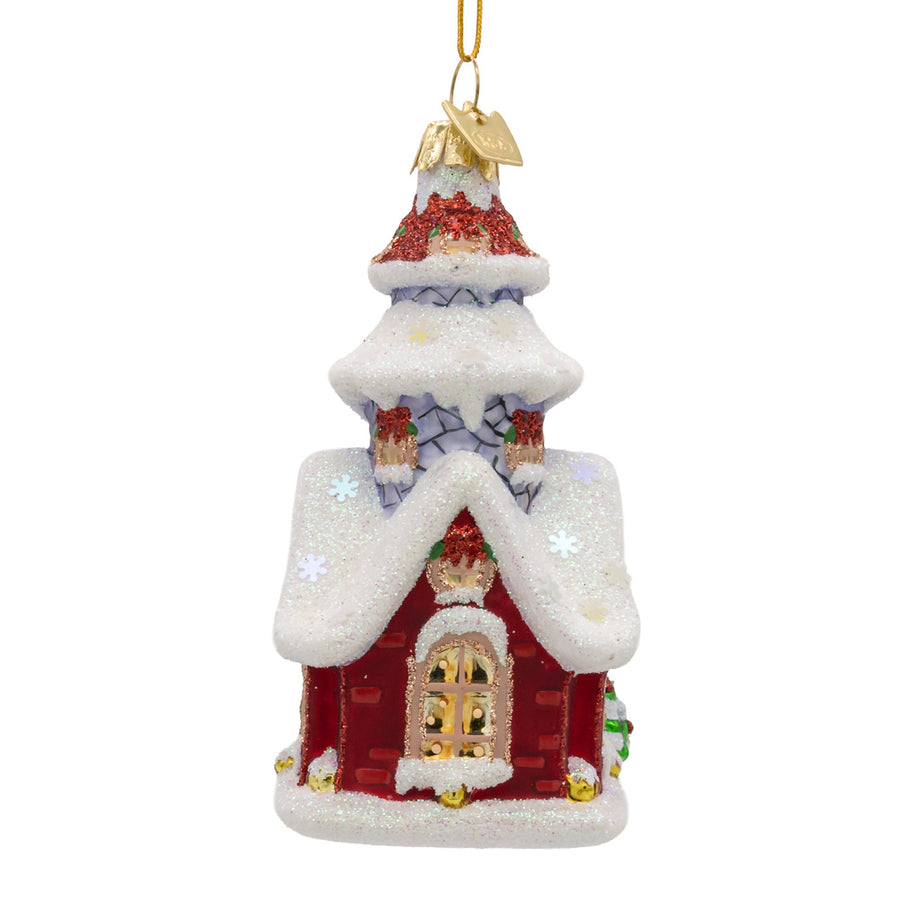Noble Gems™ Glass Christmas House Ornament
