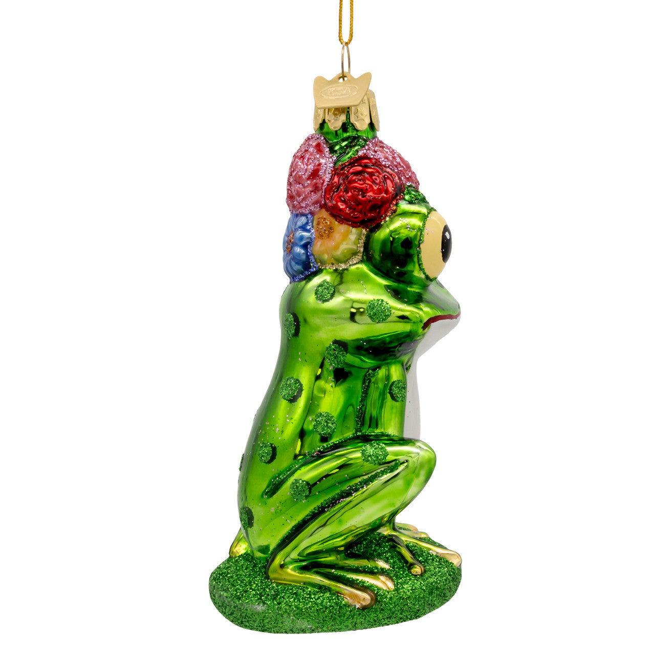 Noble Gems™ Glass Flower Frog Ornament