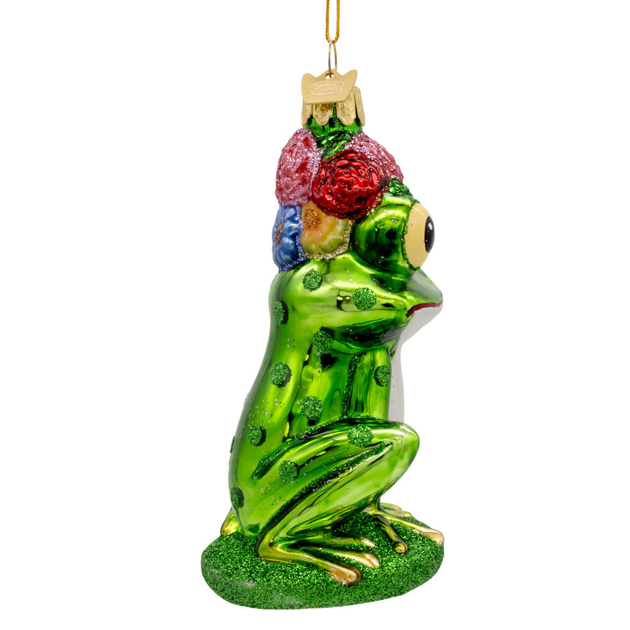 Noble Gems™ Glass Flower Frog Ornament