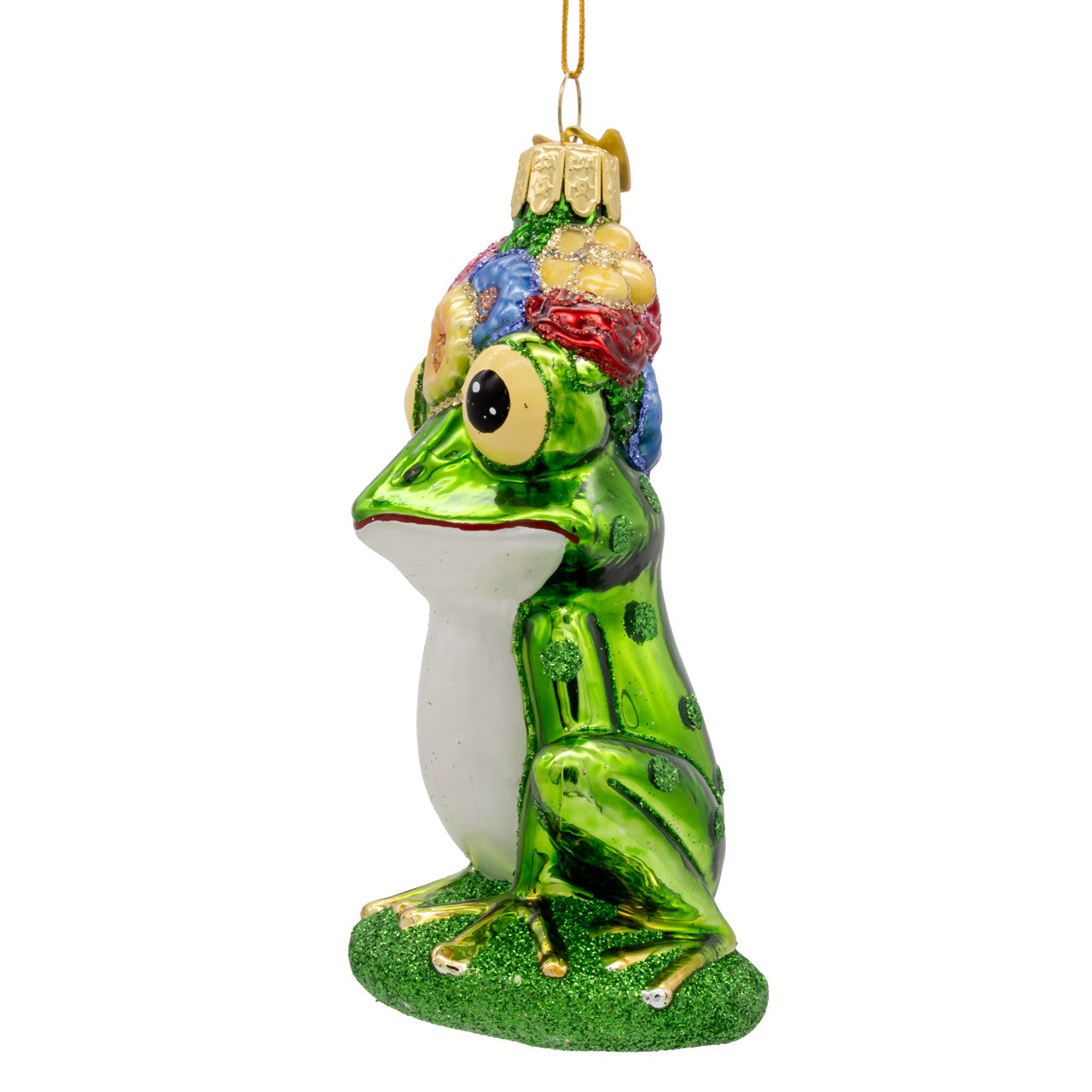 Noble Gems™ Glass Flower Frog Ornament