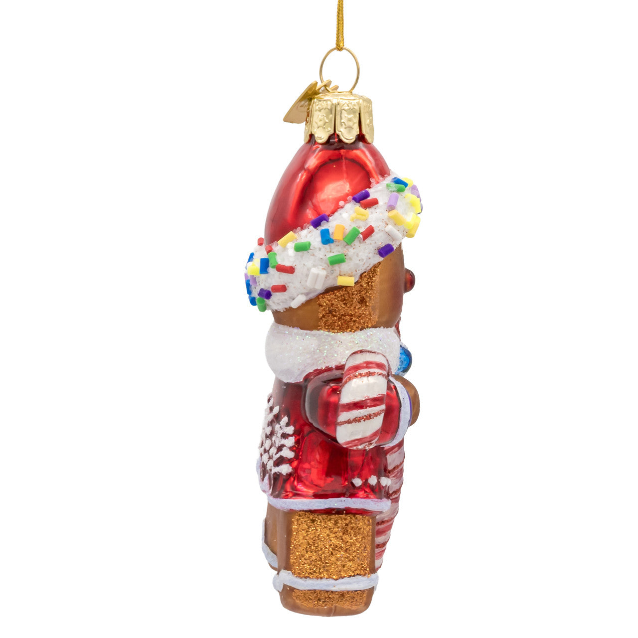 Noble Gems™ Glass Candy Gingerbread Man Ornament