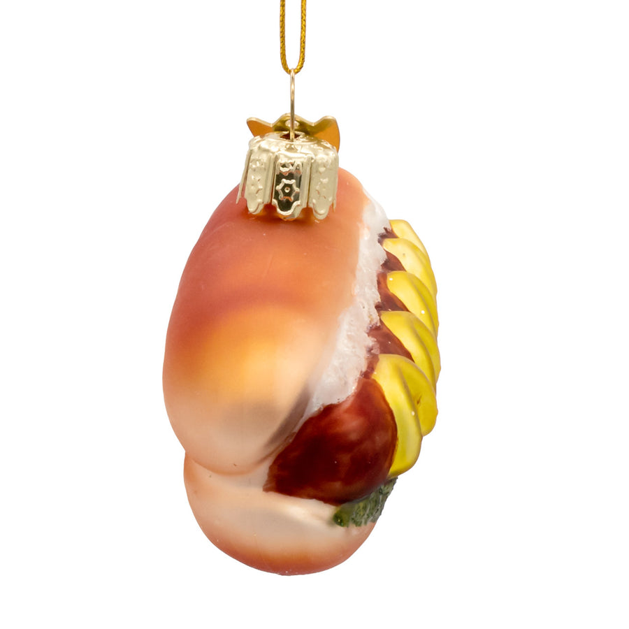 Noble Gems™ Glass Hot Dog Ornament