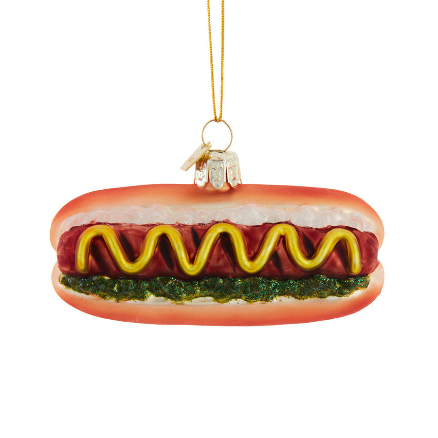 Noble Gems™ Glass Hot Dog Ornament