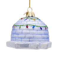 Noble Gems™ Glass Igloo With Penguins & Gifts Ornament