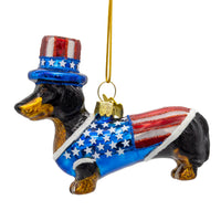 Noble Gems™ Glass 250th Dachshund Ornament