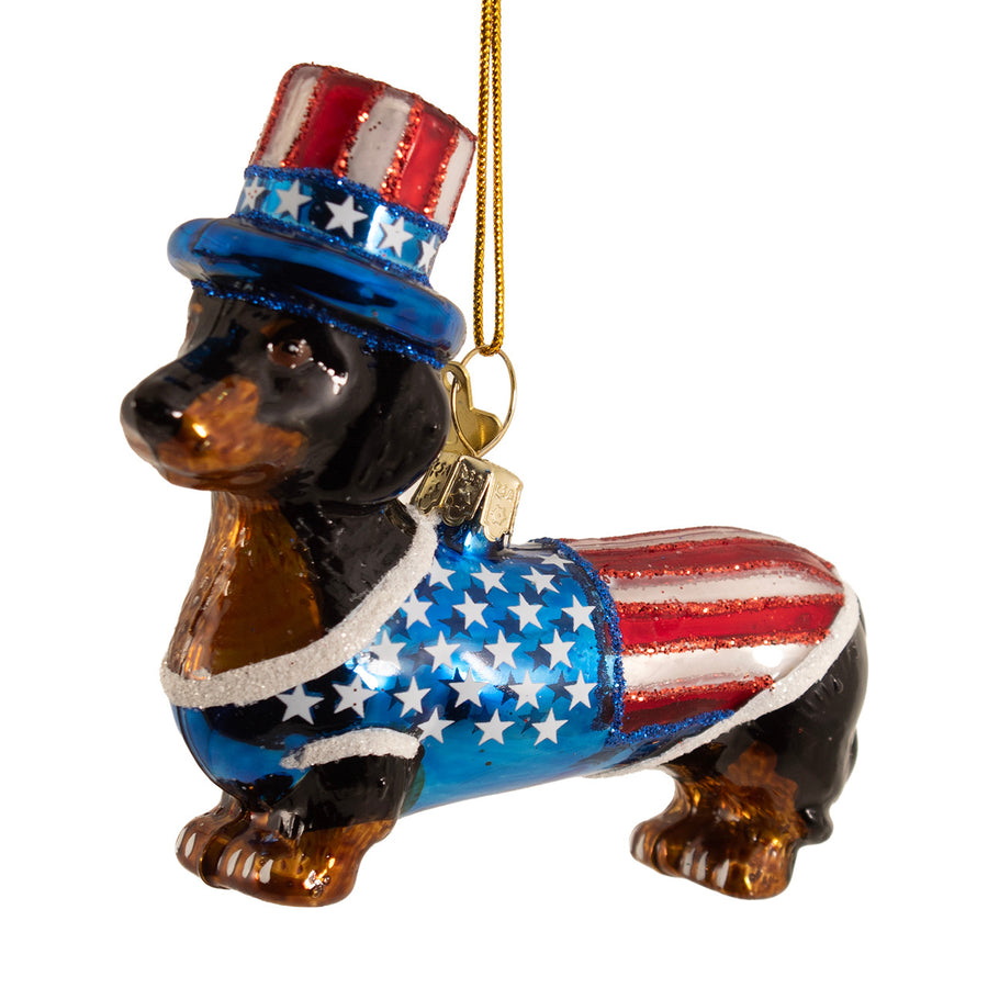 Noble Gems™ Glass 250th Dachshund Ornament
