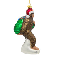 Noble Gems™ Glass Bigfoot With Sack Of Gifts Ornament