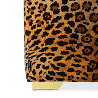 Safari Spot Velvet Gold Cube Ottoman