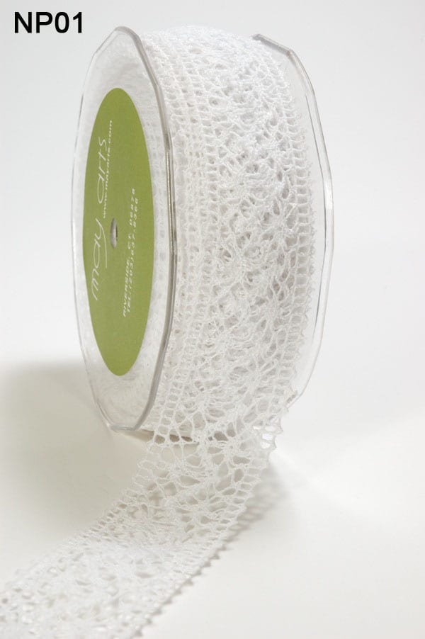 1.5 Inch Crochet Ribbon – NP01 – WHITE