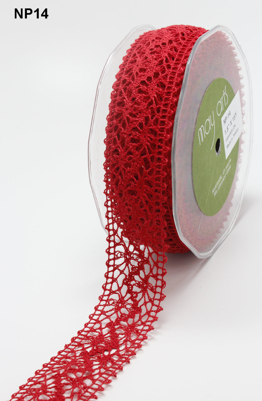 1.5 Inch Crochet Ribbon – NP14 – RED