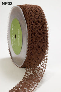 1.5 Inch Crochet Ribbon – NP33 – BROWN