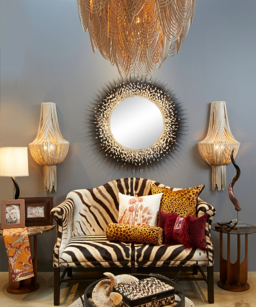 Safari Spot Velvet Pillow Gold