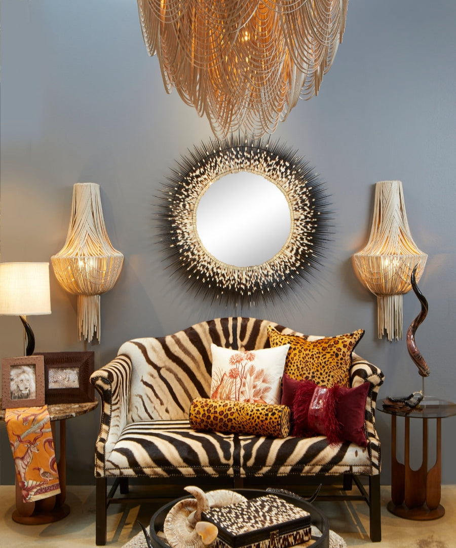 Safari Spot Velvet Pillow Gold