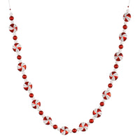 6' X 60mm Red-White Candy Garland