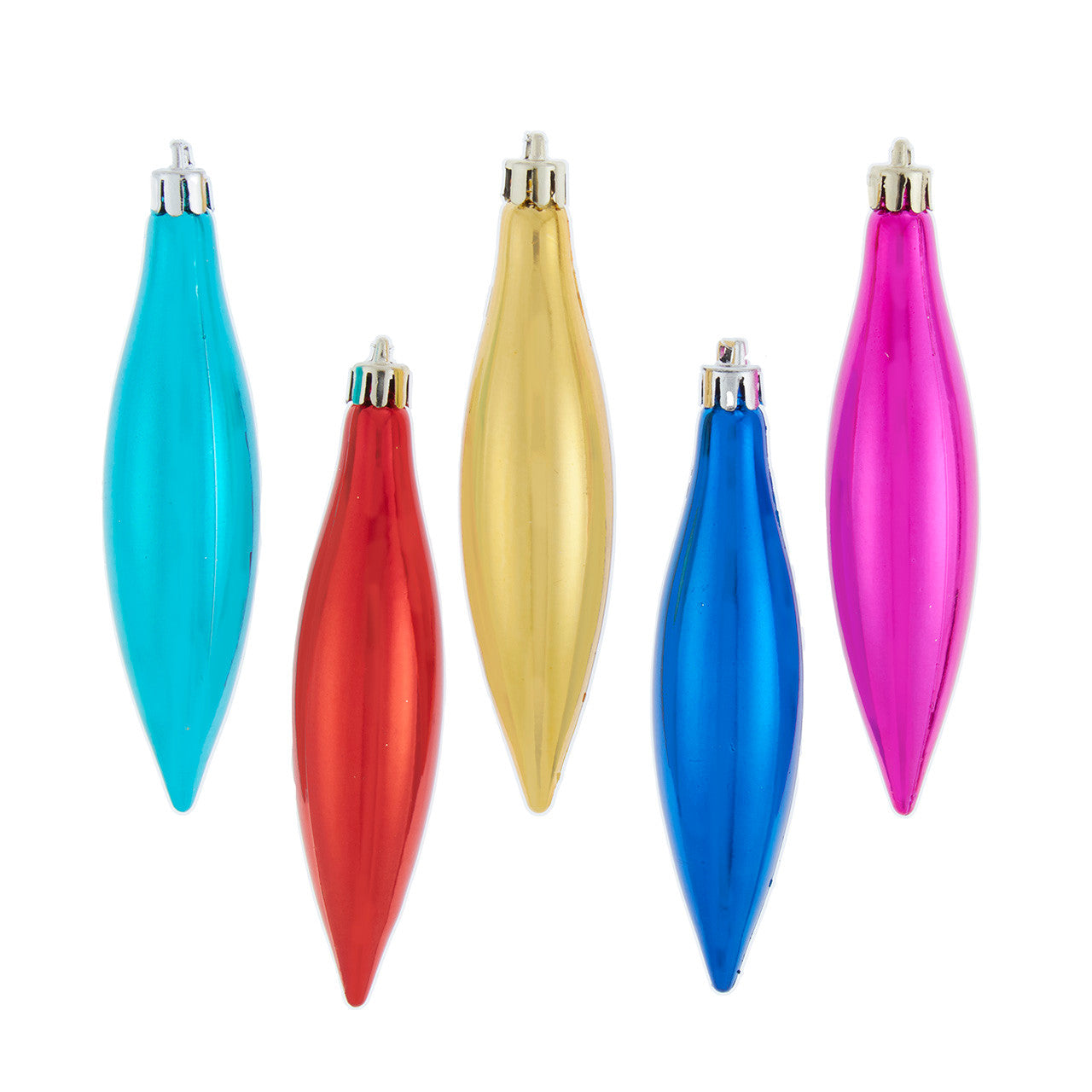 Shatterproof Colorful Drop With Silver String Ornaments